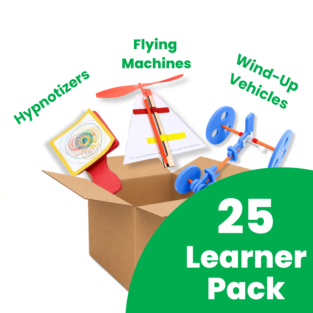 FutureMakers Wind-Up Bulk Bundle STEM Kit for School Homeschool Scouts