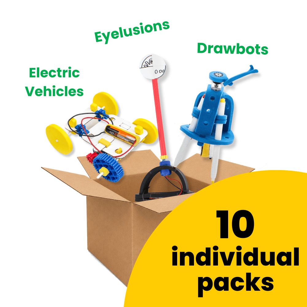 FutureMakers Motorized Machine Small Group Bundle STEM Kit for School Homeschool Scouts