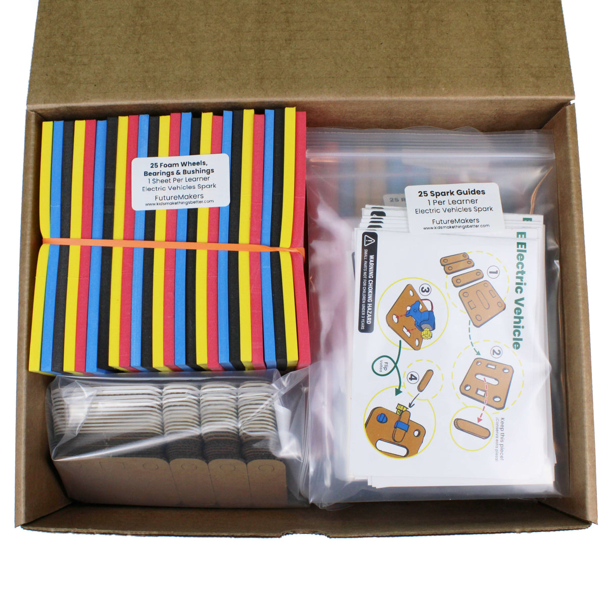 FutureMakers Electric Vehicles - Class Pack (25) STEM Kit for School Homeschool Scouts