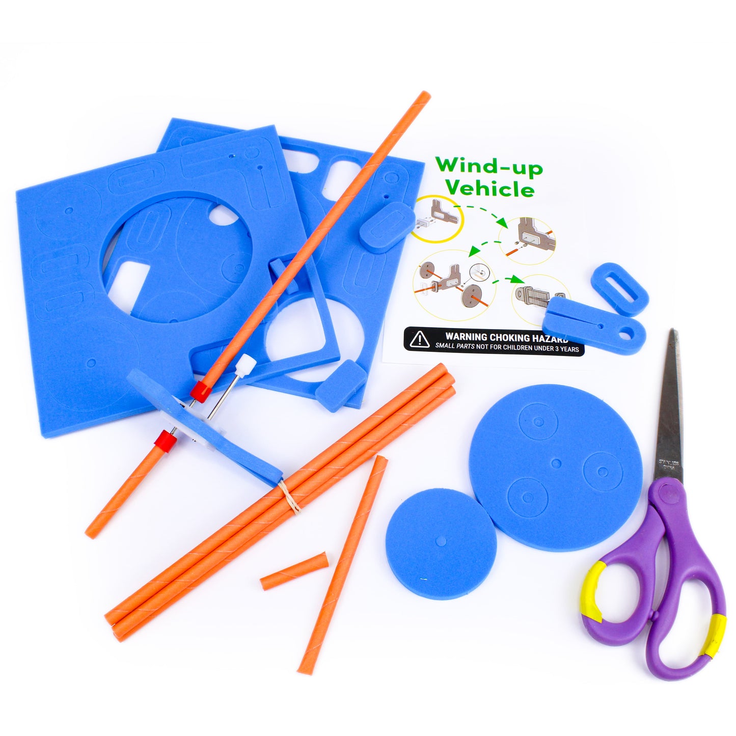 FutureMakers Wind-Up Vehicle STEM Kit for School Homeschool Scouts