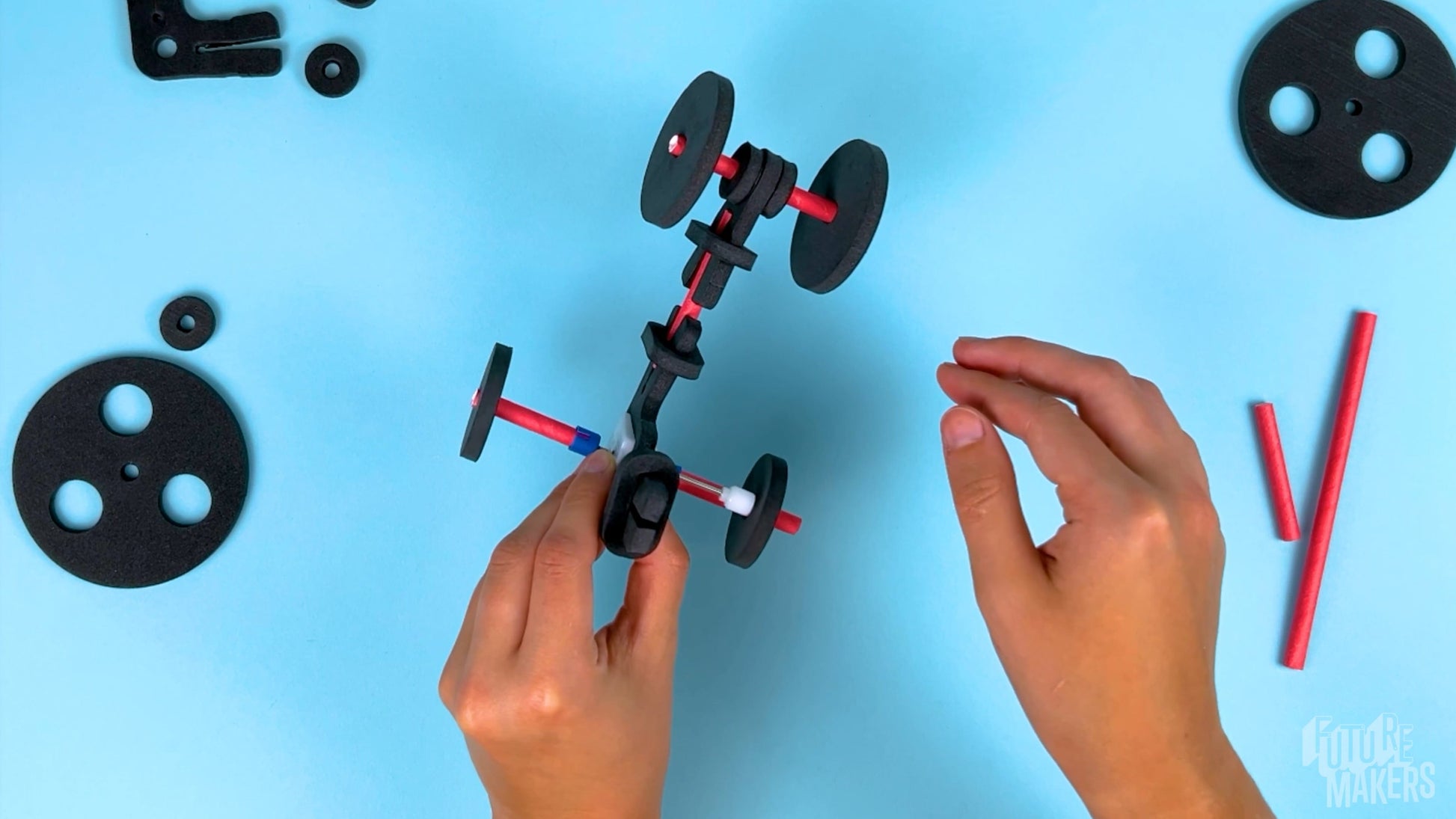 FutureMakers Wind-Up Vehicle STEM Kit for School Homeschool Scouts