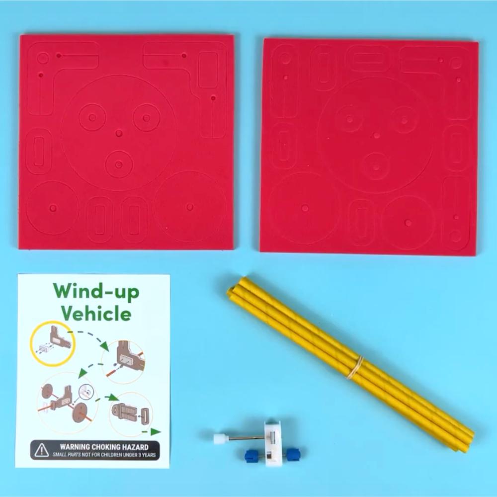 FutureMakers Wind-Up Vehicle STEM Kit for School Homeschool Scouts